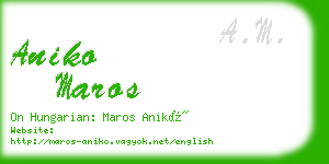 aniko maros business card